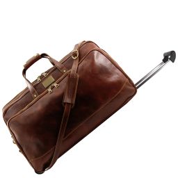 Bora Bora Borsa-Trolley in Pelle - Misura Grande Marrone TL3067