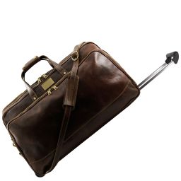 Bora Bora Trolley Leather bag - Large Size Dark Brown TL3067