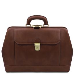 Leonardo Elegante Bolso de Doctor en Piel Marrón TL142342