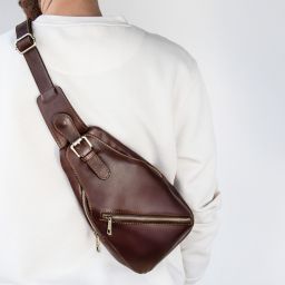 Kevin Leather Crossover bag Темно-коричневый TL142423
