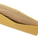 Portefeuille Enveloppe en Cuir Jaune pastel TL142322