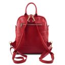 TL Bag Lederrucksack Für Damen aus Weichem Leder Lipstick Rot TL141376