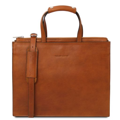 Palermo Borsa da Lavoro da Donna in Pelle 3 Scomparti Naturale TL142452