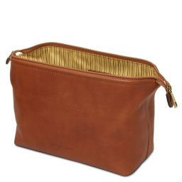 Smarty Leather Toiletry bag - Large Size Natural TL141219