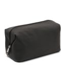Smarty Leather Toiletry bag - Large Size Black TL141219