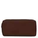 Smarty Leather Toiletry bag - Large Size Dark Brown TL141219