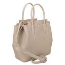 Tulipan Borsa a Mano in Pelle Beige TL141727