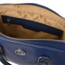 Prato Borsa Porta Computer da Donna in Pelle Saffiano Blu scuro TL142453