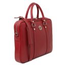 Prato Borsa Porta Computer da Donna in Pelle Saffiano Rosso TL142453