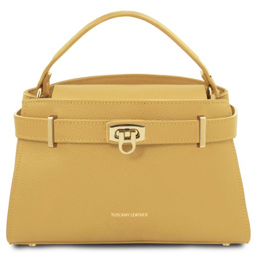 Maisy Borsa a Mano in Pelle - Misura Media Giallo pastello TL142455
