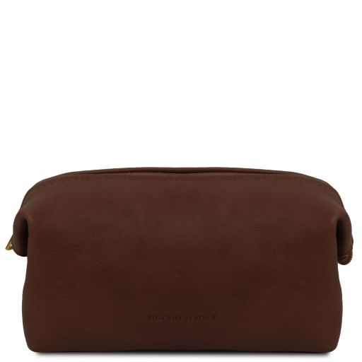 Smarty Trousse de Toilette en Cuir - Petit Modèle Marron foncé TL141220