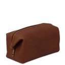 Smarty Leather Toiletry bag - Small Size Brown TL141220