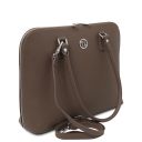 Magnolia Damen Business Tasche aus Leder Dunkel Taupe TL141809