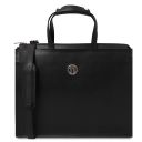 Palermo Saffiano Leather Briefcase 3 Compartments for Woman Черный TL141369