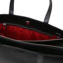 Palermo Serviette en Cuir Saffiano Avec 3 Compartiments Noir TL141369