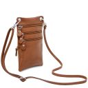 TL Bag Sac Bandoulière en Cuir Souple Cognac TL142432
