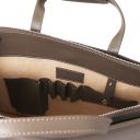 Palermo Saffiano Leather Briefcase 3 Compartments for Women Dark Taupe TL141369