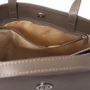 Palermo Saffiano Leather Briefcase 3 Compartments for Women Dark Taupe TL141369