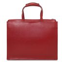 Palermo Saffiano Leather Briefcase 3 Compartments for Women Red TL141369