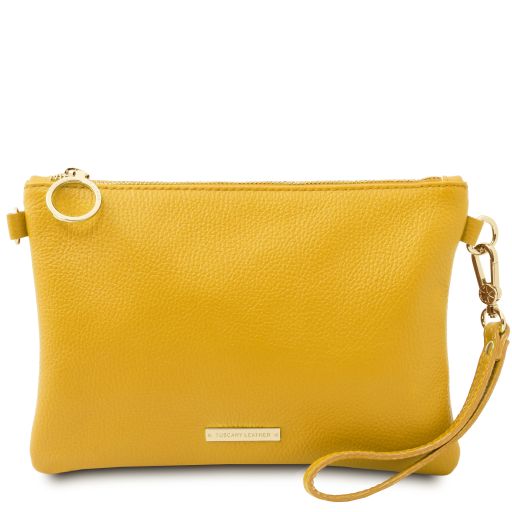 TL Bag Pochette in Pelle Morbida Giallo TL142029