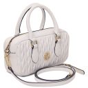 Mousse Bolso Noche en Piel Blanco TL142447