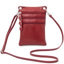 TL Bag Mini Schultertasche aus Weichem Leder Rot TL142432