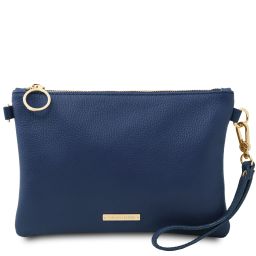 TL Bag Soft Leather Clutch Dark Blue TL142029