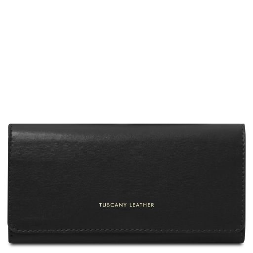 Diana Exklusive Damenbrieftasche aus Leder - Gross Schwarz TL142435