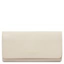 Diana Esclusivo Portafoglio in Pelle - Misura Grande Beige TL142435