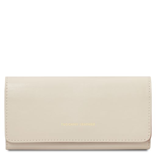 Diana Exclusive Leather Wallet - Large Size Beige TL142435