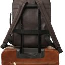 Brooklyn Sac à dos en Cuir Porte Ordinateur Café TL142445