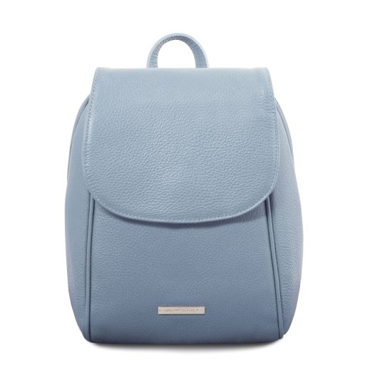 TL Bag Zaino da Donna in Pelle Morbida Celeste TL141905