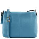 TL Bag Umhängetasche aus Weichem Leder Hellblau TL141720