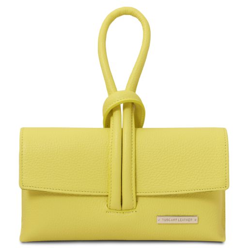 TL Bag Sac à Main en Cuir Jaune Lime TL141990