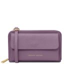 Urania Lederbrieftasche/Handyhalter mit Tragegurt Lilla TL142433