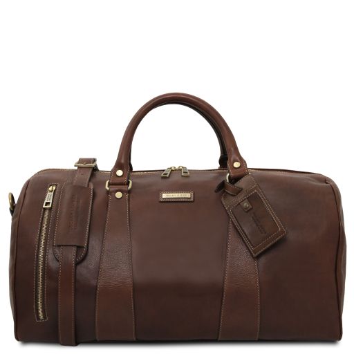 TL Voyager Weekender Reisetasche aus Leder - Gross Dunkelbraun TL141794