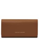Iside Exclusive Leather Wallet - Large Size Cognac TL142434