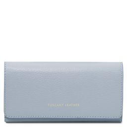 Iside Esclusivo Portafogli in Pelle - Misura Grande Celeste TL142434