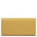 Iside Exklusive Damenbrieftasche aus Leder - Gross Pastell Gelb TL142434