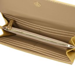 Iside Elegante Cartera en Piel - Modelo Grande Amarillo pastel TL142434