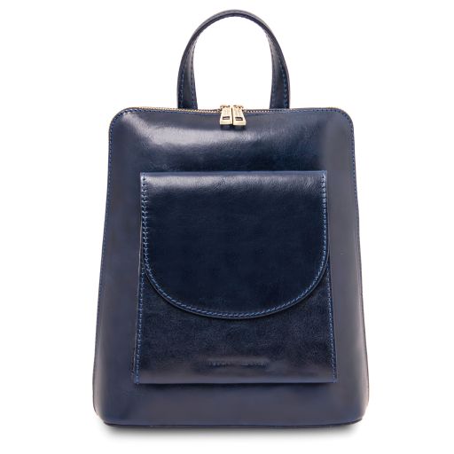 Paris Zaino Piccolo da Donna in Pelle Blu TL142410