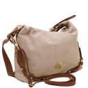 Sierra Suede Leather Shoulder bag Beige TL142419