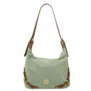 Sierra Suede Leather Shoulder bag Mint Green TL142419