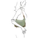 Sierra Schultertasche aus Wildleder Mint Grün TL142419
