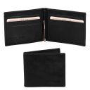 Exklusive Leder Kartenhalter mit Geldklammer Schwarz TL142055