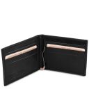 Elégant Porte Cartes en Cuir Avec Pince à Billets Noir TL142055