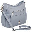 Brenda Borsa a Spalla in Pelle Morbida Celeste TL142450
