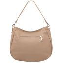 Brenda Schultertasche aus Weichem Leder Taupe TL142450