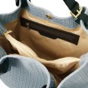 TL KeyLuck Borsa Shopping in Pelle Stampa Intrecciata Celeste TL141573