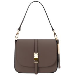 Nausica Leather Shoulder bag Темный серо-коричневый TL141598
